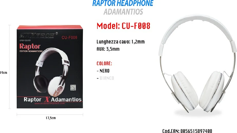 Cuffie Microfono Con Filo Portatili 3,5mm Pc Computer Mac Notebook Mp3 Maxtech Cu-f008