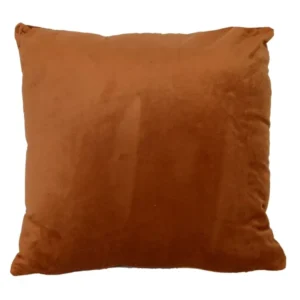 Cuscino velluto colore terra di siena quadro cm 40x40xh10