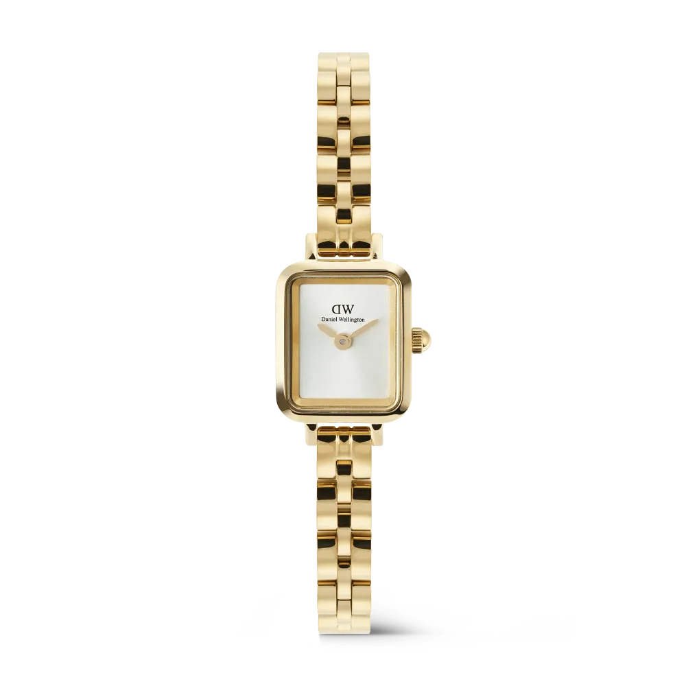 Daniel Wellington Quadro Mini Arch 3-link White Sunray Gold