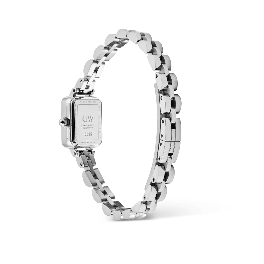 Daniel Wellington Quadro Mini Arch 3-link White Sunray Silver