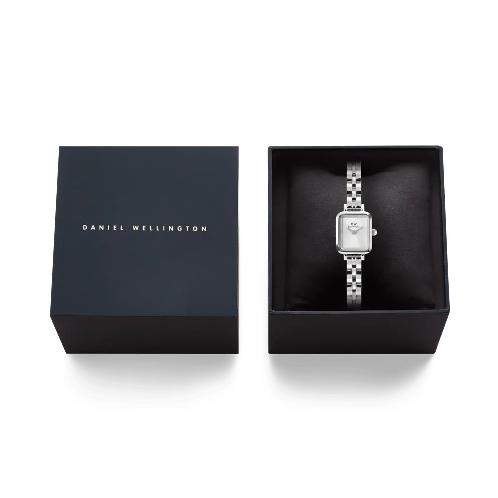 Daniel Wellington Quadro Mini Arch 3-link White Sunray Silver