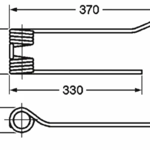 Dente girello dx adattabile Pz Strela filo 9