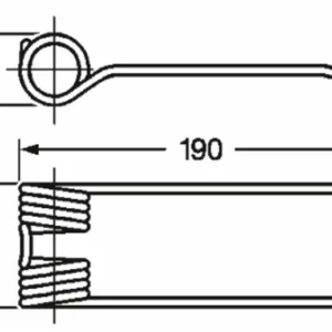 Dente rotopressa adattabile Claas 9034502 e 9182380 filo 5,5