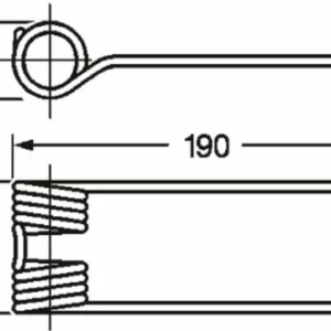 Dente rotopressa adattabile Claas 9182390 filo 5,5