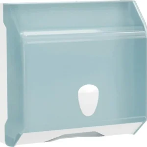 Dispenser asciugamani piegati - 290 x 120 x 295 mm - bianco-azzurro - Replast Mar Plast