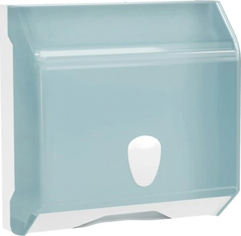 Dispenser asciugamani piegati - 290 x 120 x 295 mm - bianco-azzurro - Replast Mar Plast