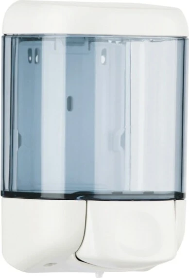 Dispenser da muro per sapone liquido - 12 8x11 2x20 5 cm - capacitA' 1 L - bianco-azzurro trasparente - Mar Plast