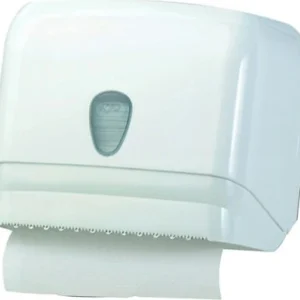 Dispenser per asciugamani rotolo-fogli - 30x19 5x25 1 cm - bianco - Mar Plast
