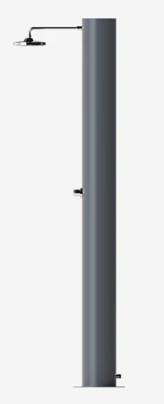 Doccia solare Arno TA 70L Inox grigio ardesia miscelatore temporizzato