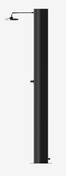 Doccia solare Arno TN 70L Inox nero opaco miscelatore temporizzato