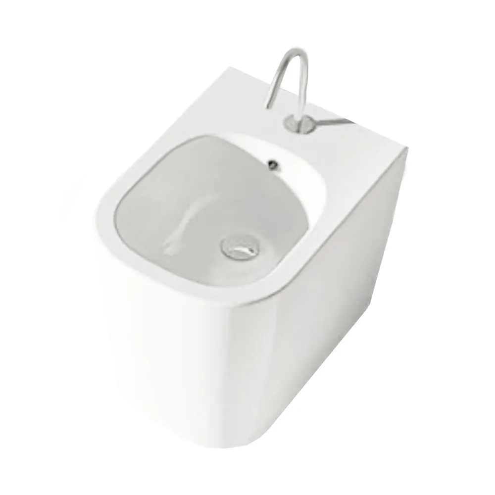 DOMUSFALERII QUADRA BIDET BIANCO 36x52 FILO MURO sanitari terra