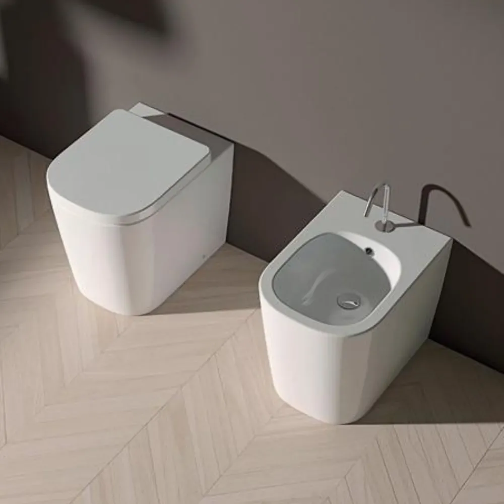 DOMUSFALERII QUADRA BIDET BIANCO 36x52 FILO MURO sanitari terra