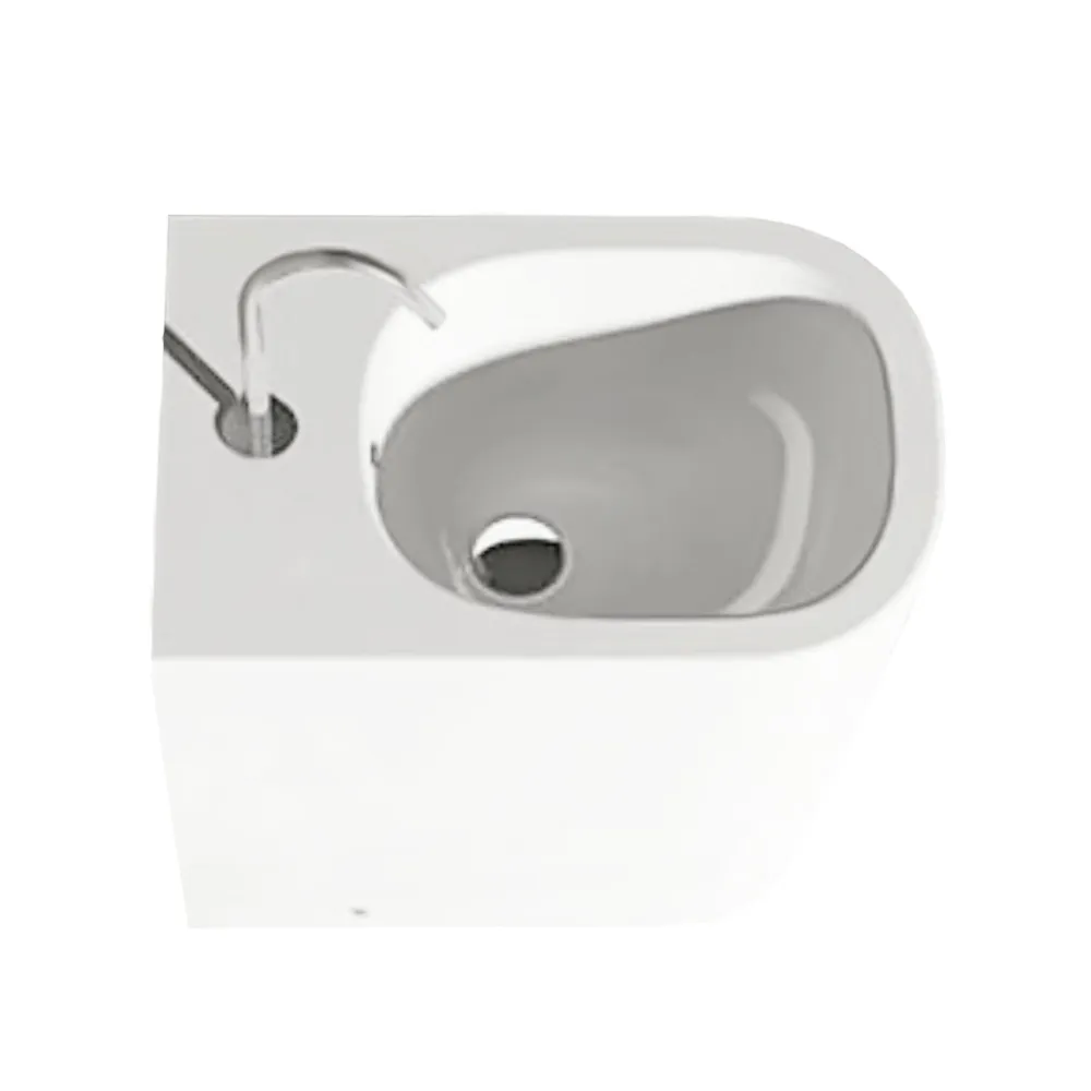 DOMUSFALERII QUADRA BIDET BIANCO 36x52 FILO MURO sanitari terra