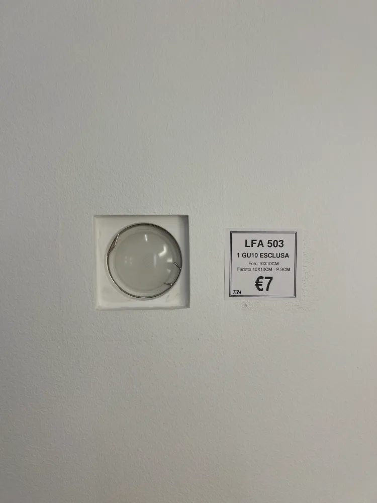 Faretto incasso gesso quadrato filo - GU10