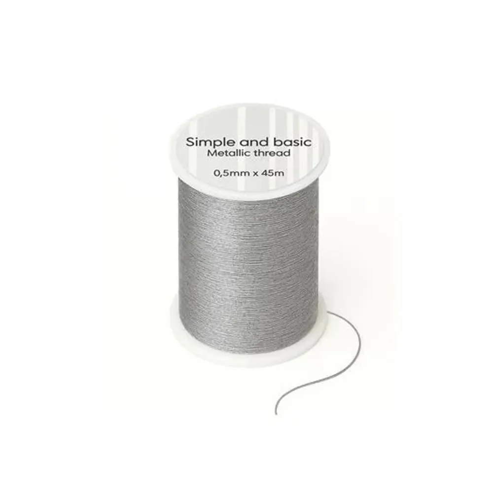 Filo - 0,5 mm x 45 m - Argento metallizzato