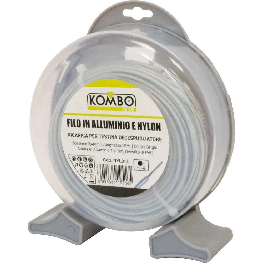 Filo decespugliato Alluinio e Nylon 2,4mm 15mt