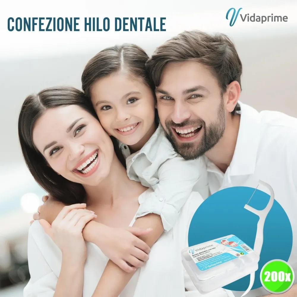 Filo Interdentale con Manico PREMIUM | Pack 200