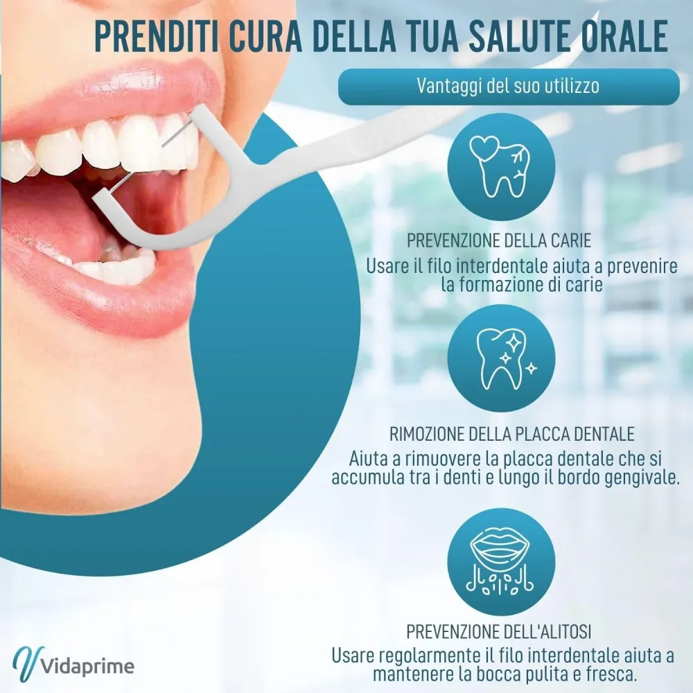 Filo Interdentale con Manico PREMIUM | Pack 200