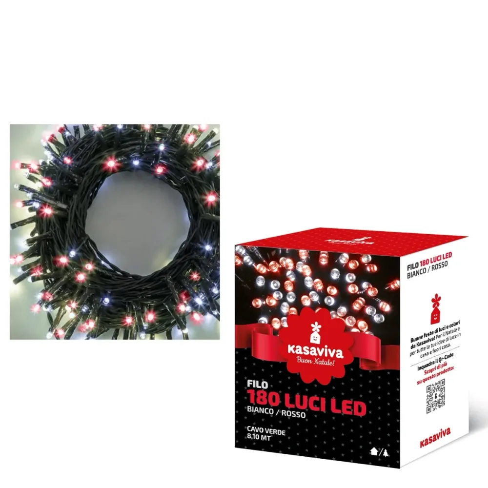 FILO LED 180 BIANCO/ROSSO