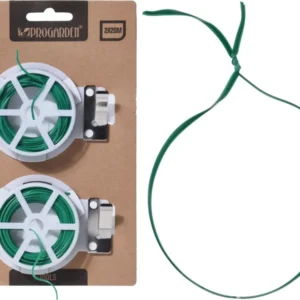 Filo metallico con rivestimento PE verde, set da 2 pezzi da 20m ciascuno. Dotato di taglierino integrato e confezionato su...