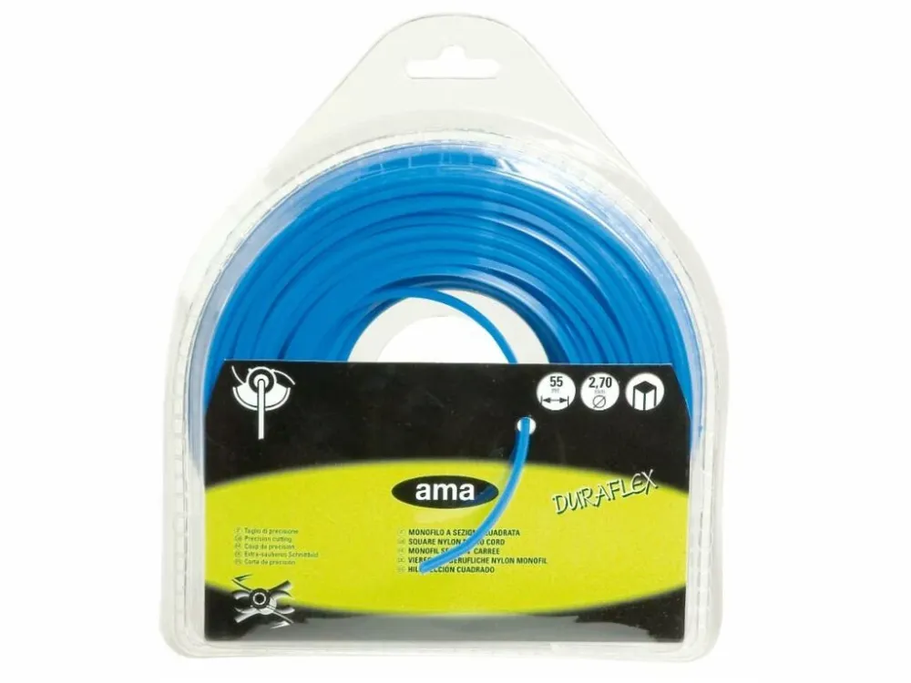 Filo per decespugliatore Duraflex da 67m sezione quadrata Ø 2,4mm