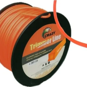 Filo Per Decespugliatore Quadrato 4mm Bobina 100mt Tagliaerba Cavo Matassa Rosso