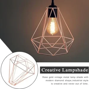 Gabbia per lampada metallo moderno – design filo metallico per lampade sospensione ~2929
