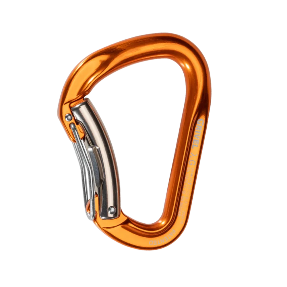 GRIVEL LAMBDA K7G Moschettone HMS con sistema Twin-Gate leva-filo