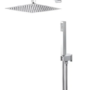 KIT DOCCIA QUADRO CON SOFFIONE 300x300 mm VEMA WELLNESS BRASS OTTONE V08139