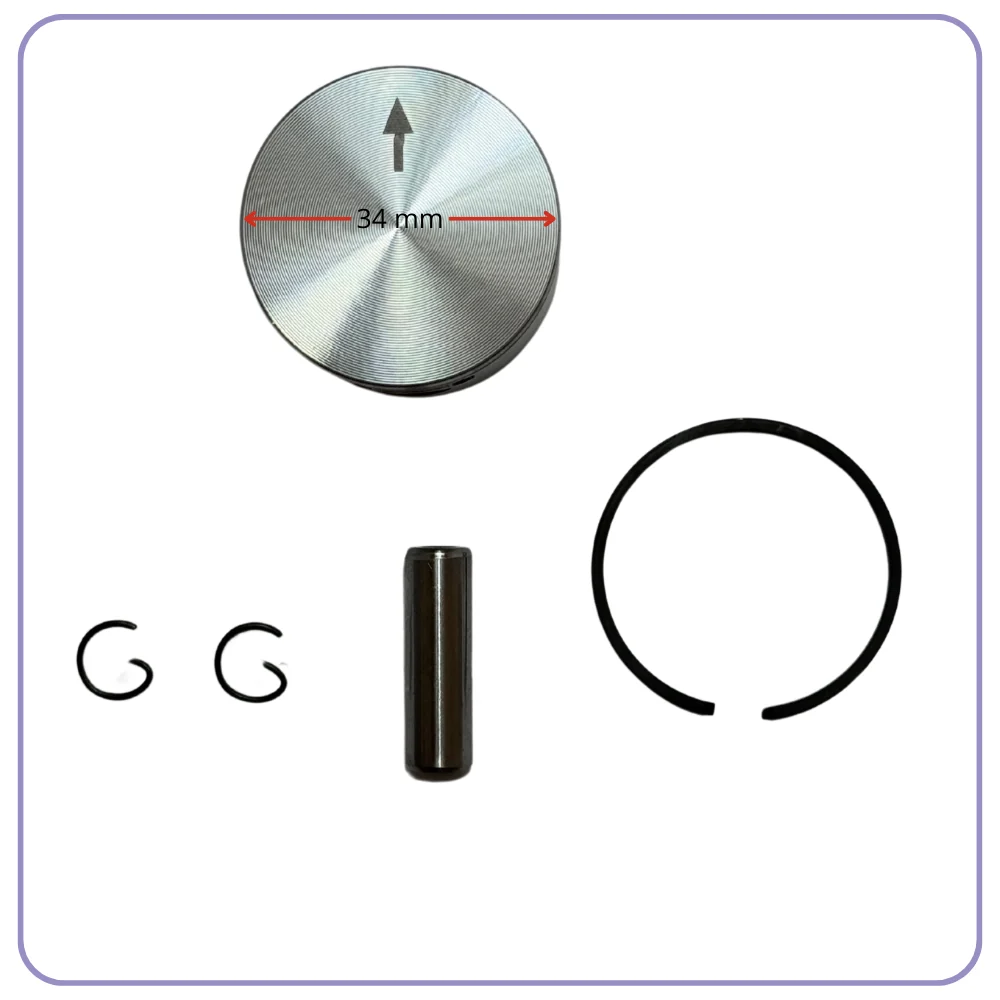 Kit Pistone Ø34 mm per Decespugliatore Oleo Mac Sparta Efco dynamac 25cc (Copia)