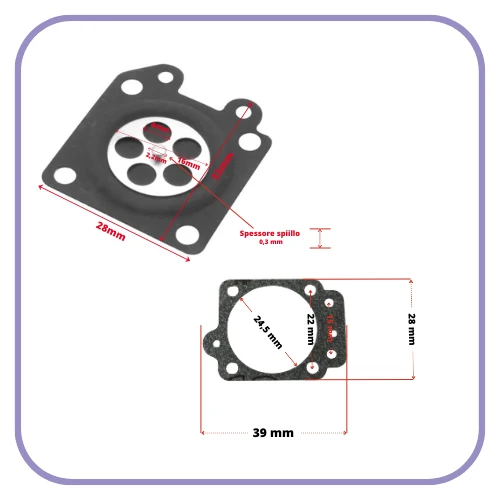 Kit Riparazione Carburatore Walbro per Decespugliatore e Tagliasiepe