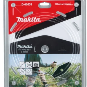 Lama metallo Makita per decespugliatori Ø 230mm • Ø foro 25,4mm 2 Denti per Bordure e Siepi