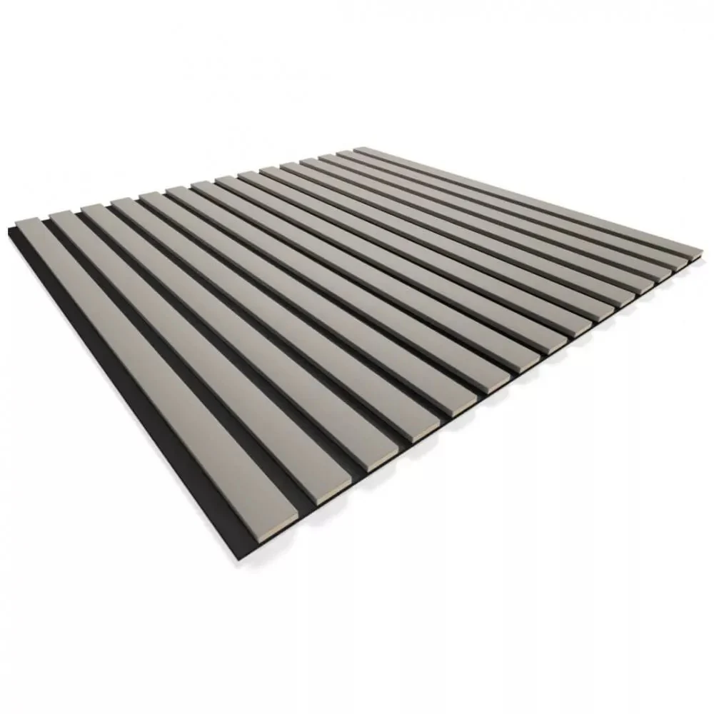 Listelli acustici MDF Tortora mis. 60 cm x 60 cm modello QUADRO FLESSIBILE