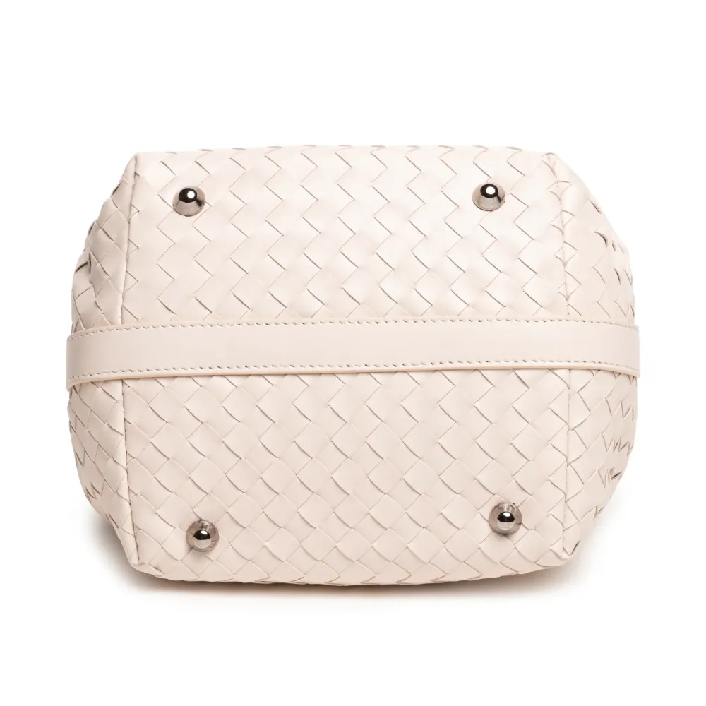 Lucia Top Handle Bag Intreccio Quadro Beige