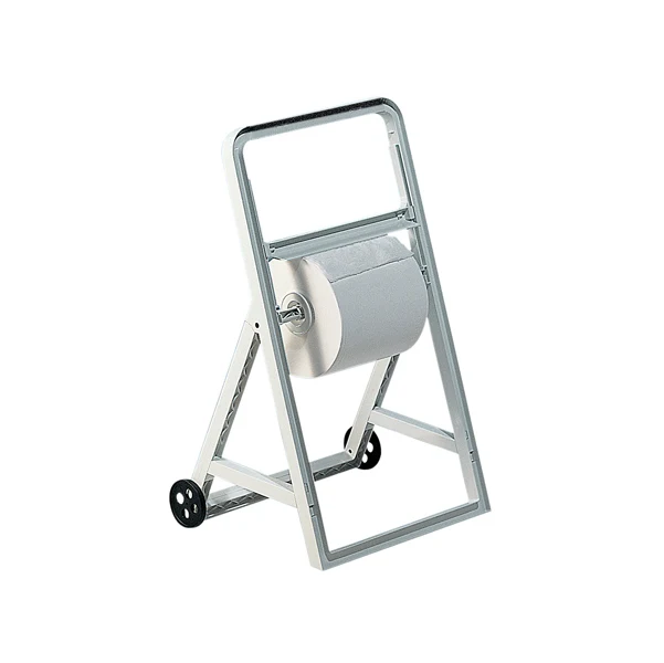 MAR PLAST - A56611 - Dispenser cavalletto con ruote per bobine asciugatutto - ABS - 51,5x47x91 cm - bianco - Mar Plast - 6...