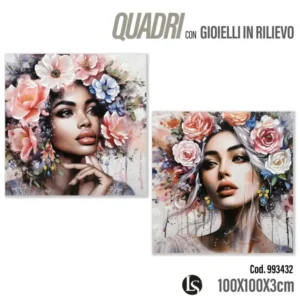 Mat quadro telae legno 100x100x3cm