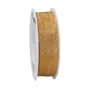 Nastro sacramento 2,5cmx20mt oro con bordo filo metallico