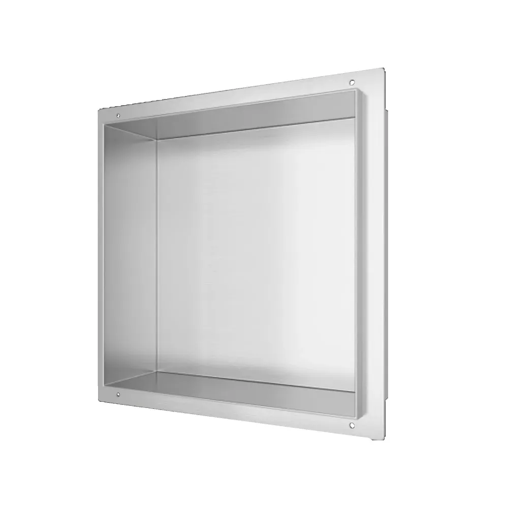Nicchia da parete 30x30 filo muro Acciaio Spazzolato Profondità 8cm