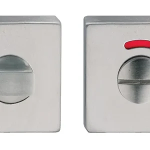 nottolino wc e segnalatore 'quadro' 50x50 mm - col. inox satinato
