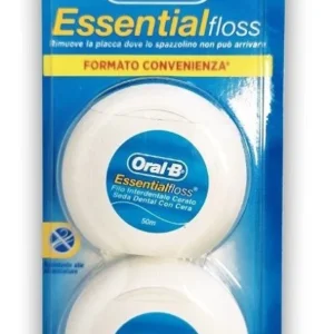 Oralb essentialfloss filo interdentale cerato 2 pezzi