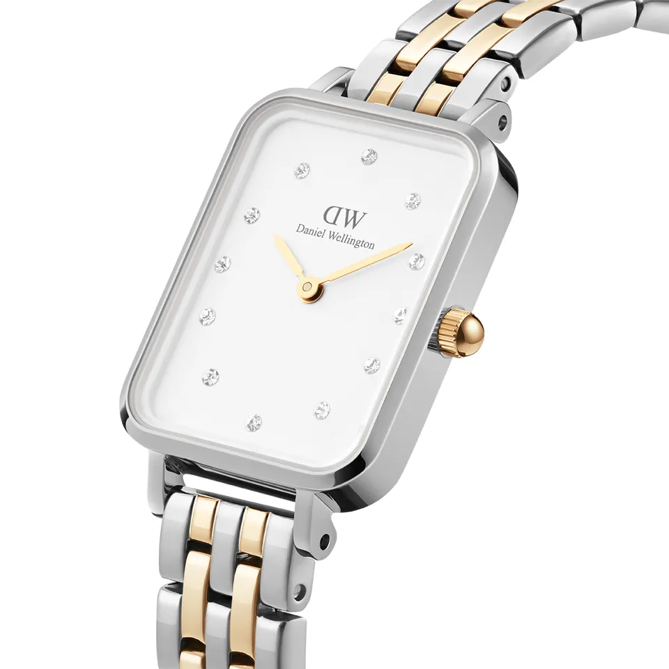 Orologio DW Quadro Lumine 5-Link Two-Tone DW00100625 donna 20 mm