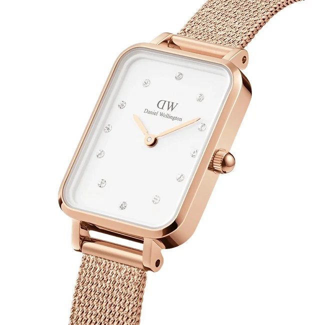 Orologio DW Quadro Lumine Pressed Melrose DW00100527 donna 20x26 mm