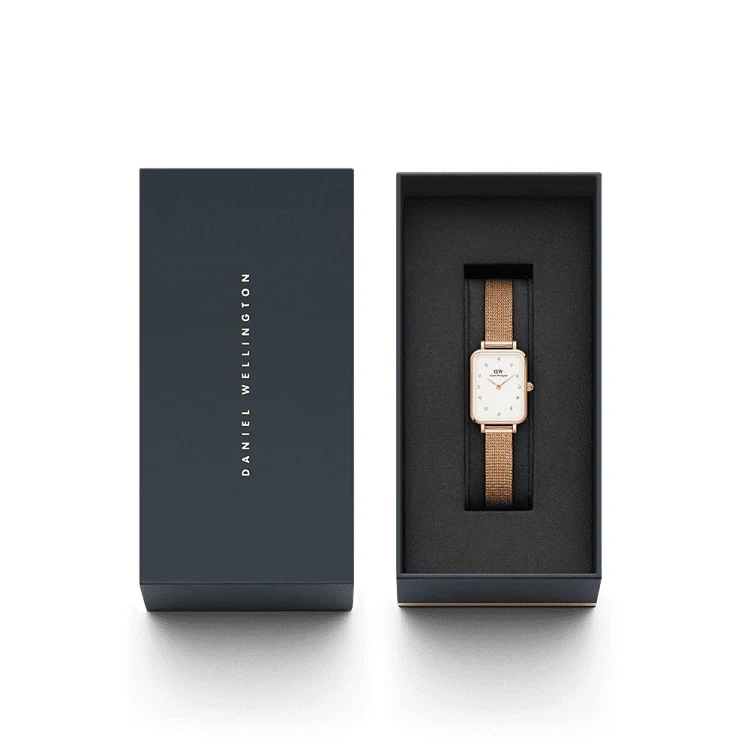 Orologio DW Quadro Lumine Pressed Melrose DW00100527 donna 20x26 mm