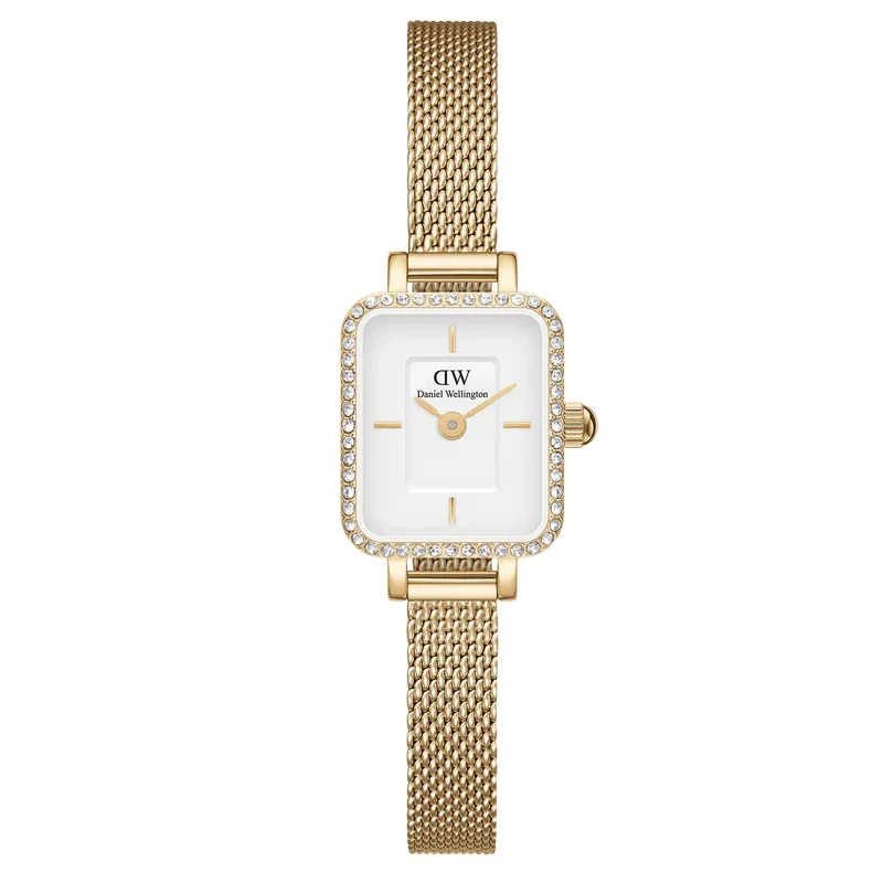Orologio DW Quadro Mini Lumine Gold DW00100730 donna 15x18 mm