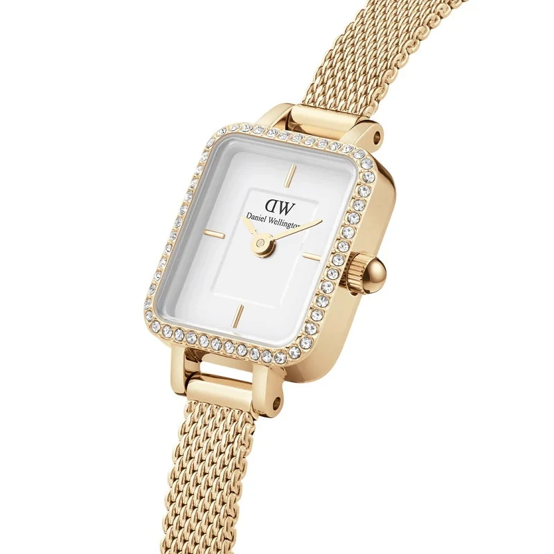 Orologio DW Quadro Mini Lumine Gold DW00100730 donna 15x18 mm