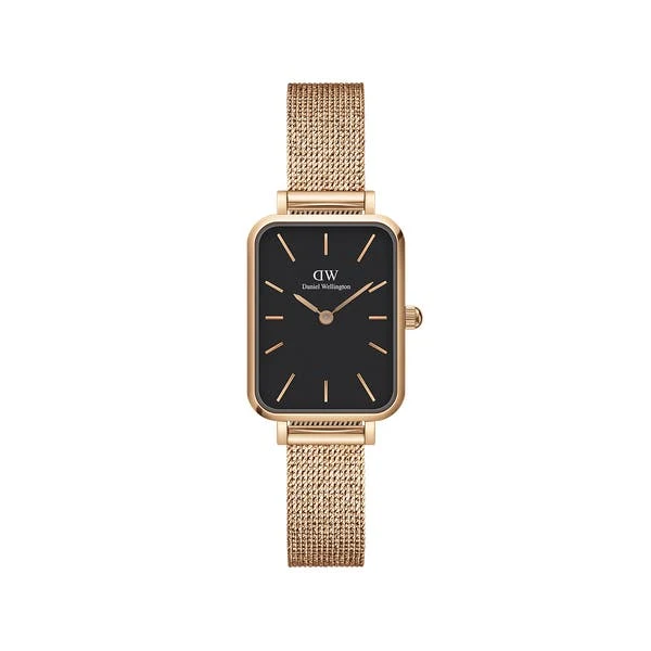 Orologio DW Quadro Pressed Melrose 20x26 mm nero DW00100432