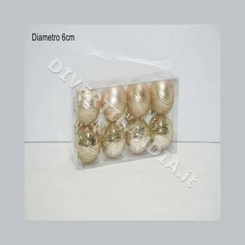 8 PALLINE FILO CHAMPAGNE