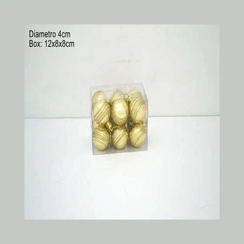 12 PALLINE FILO CHAMPAGNE CM 4