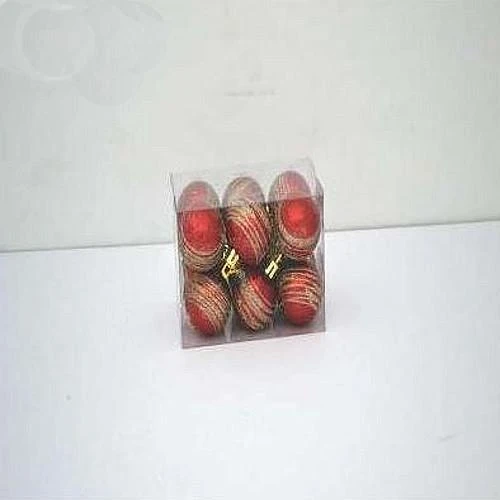 12 PALLINE FILO ROSSO CM 4