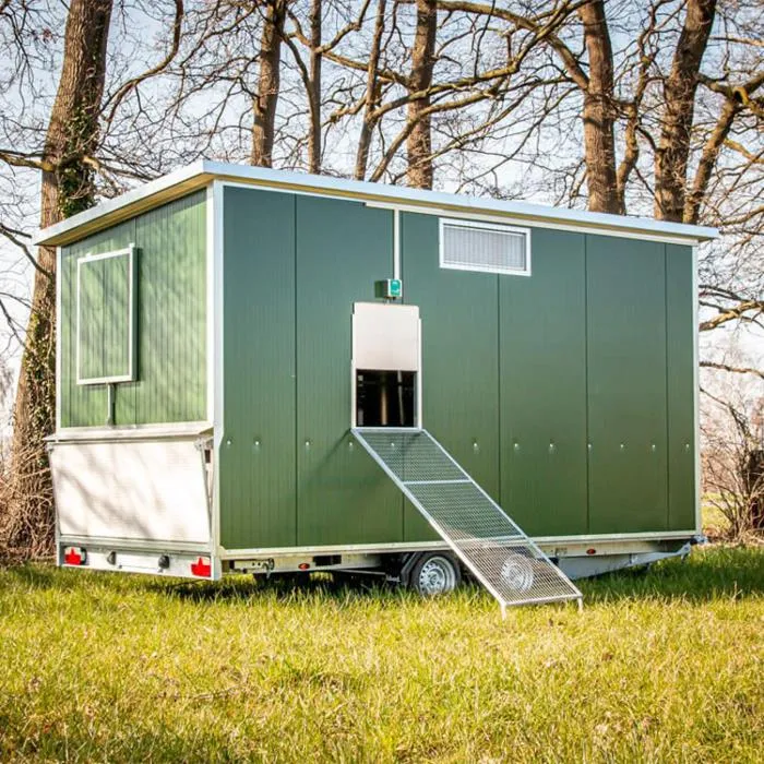 Pollaio Mobile Stradale | 210 Ovaiole Alimentazione filo impianto civile